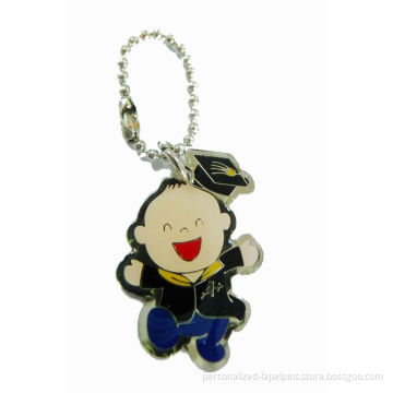 Cartoon Boy Mobile Phone Novelties Photo Etched, Epoxy Dome, Nickel Plated Th-155